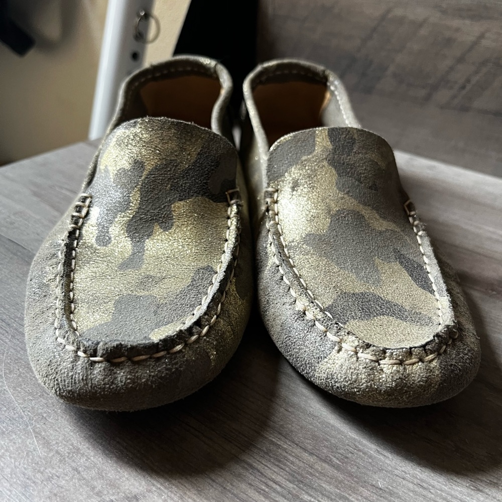 Sperry Women’s Driving Moc Leather, Slip-On Shoes, Size 7.5- Camo- New